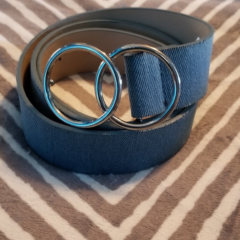 Nasty Gal Denim Double Circle Belt NWT